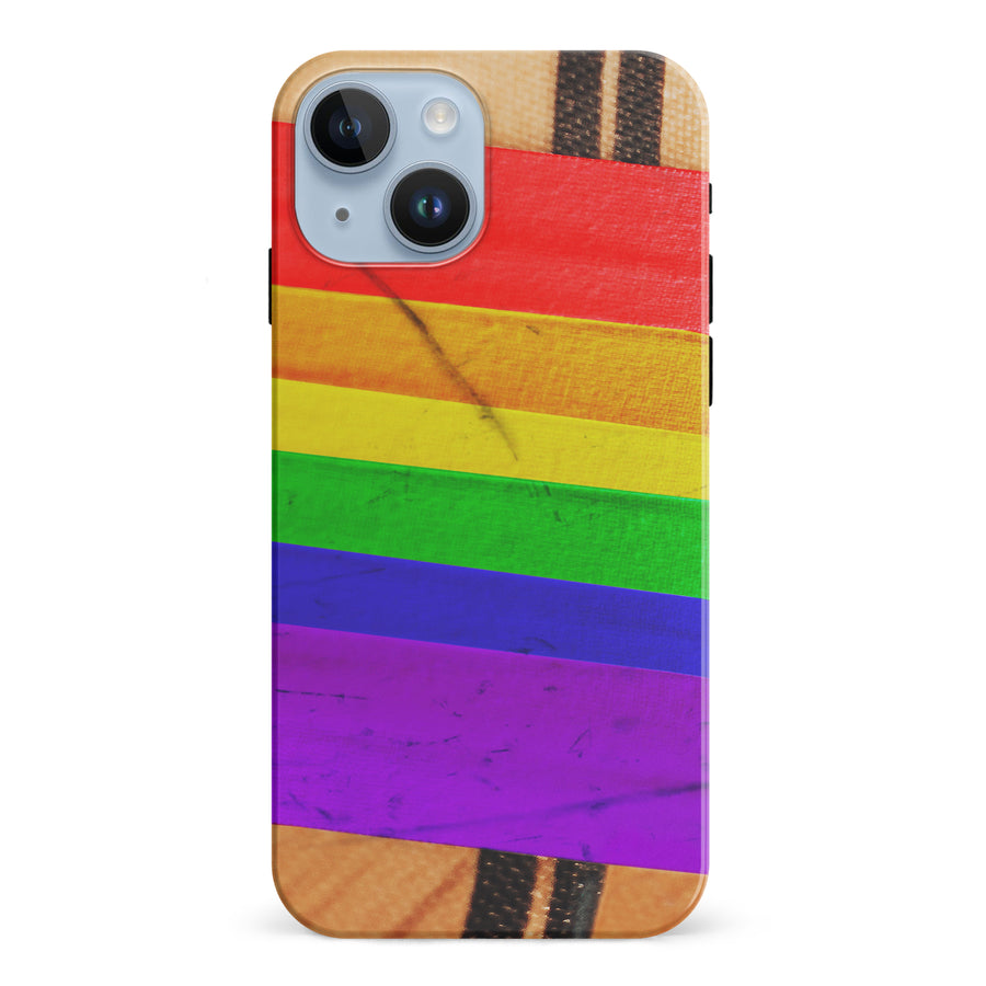 iPhone 15 Hockey Stick Phone Case - Pride Tape