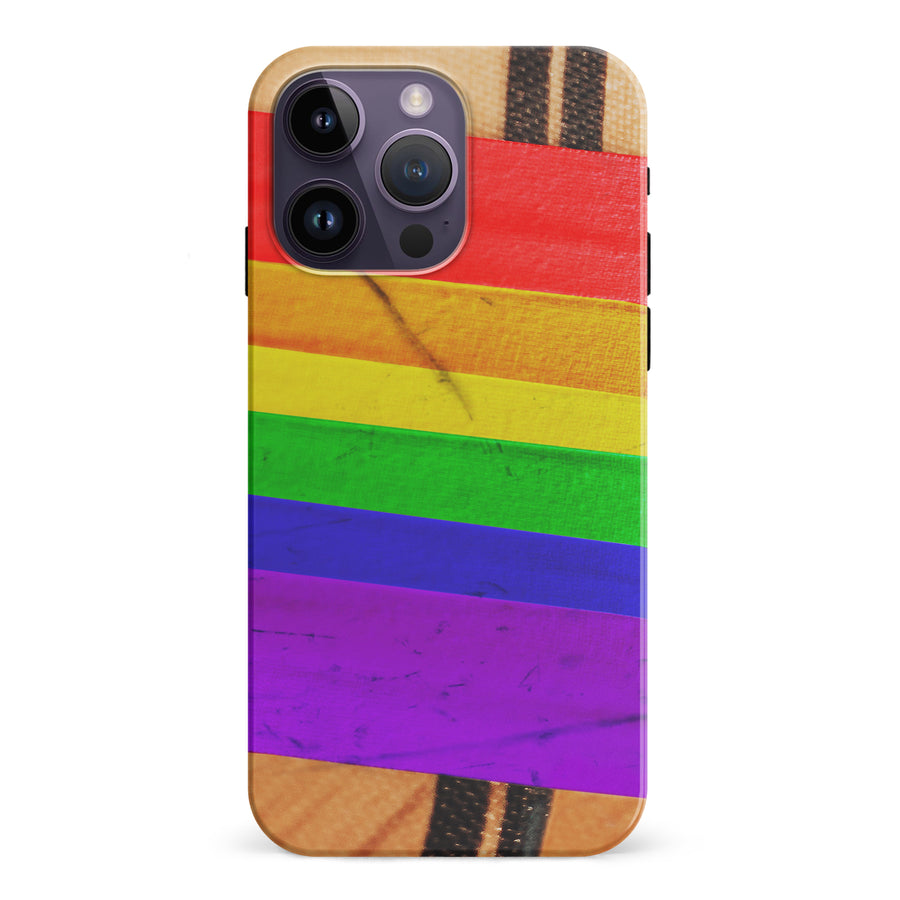 iPhone 15 Pro Hockey Stick Phone Case - Pride Tape