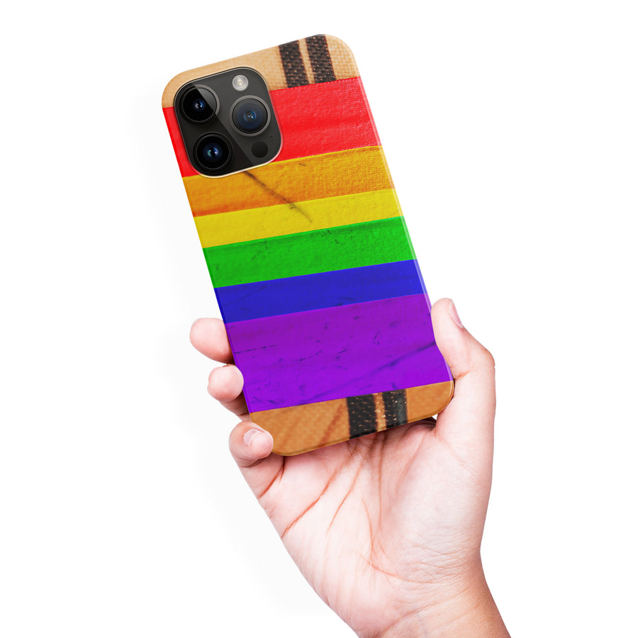 iPhone 15 Pro Max Hockey Stick Phone Case - Pride Tape