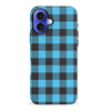 iPhone 16 Plus Lumberjack Plaid Phone Case - Blue