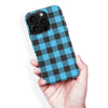 iPhone 16 Pro Max Lumberjack Plaid Phone Case - Blue