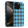 iPhone 16 Pro Max Lumberjack Plaid Phone Case - Blue