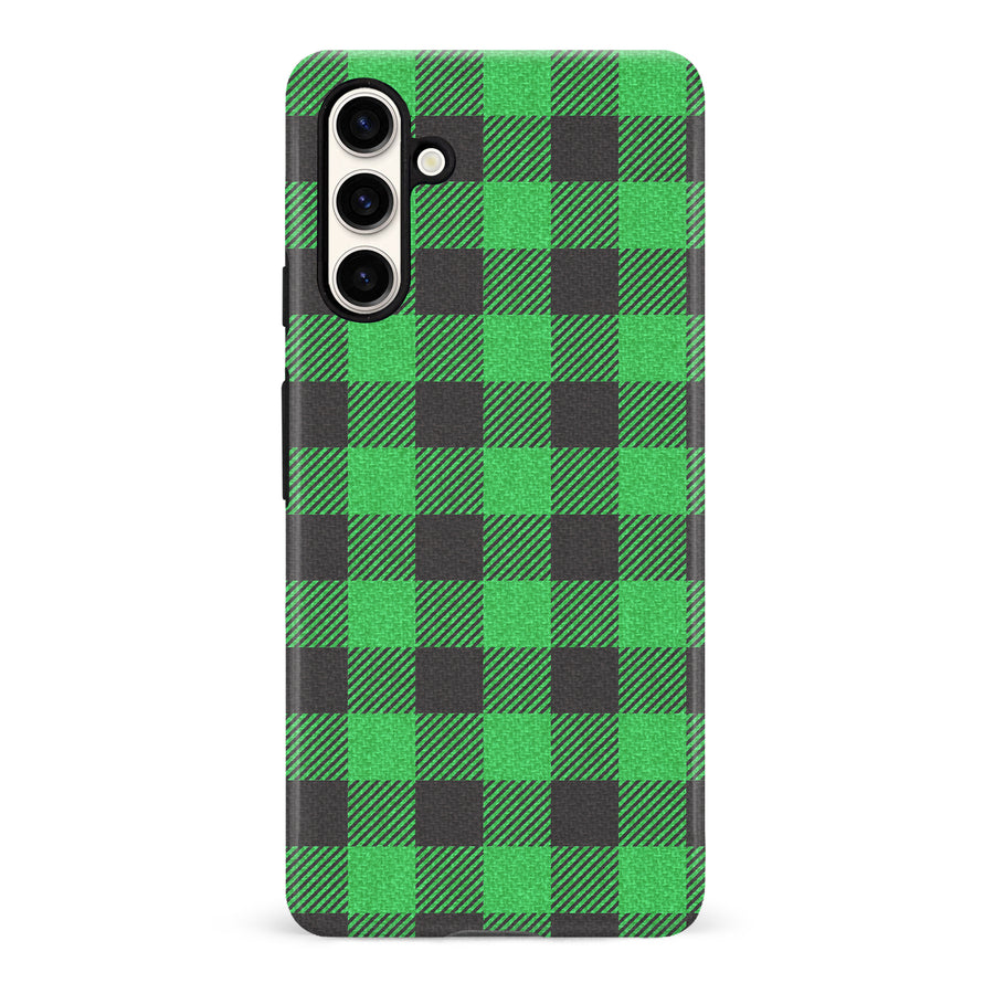 Samsung Galaxy S23 FE Lumberjack Plaid Phone Case - Green