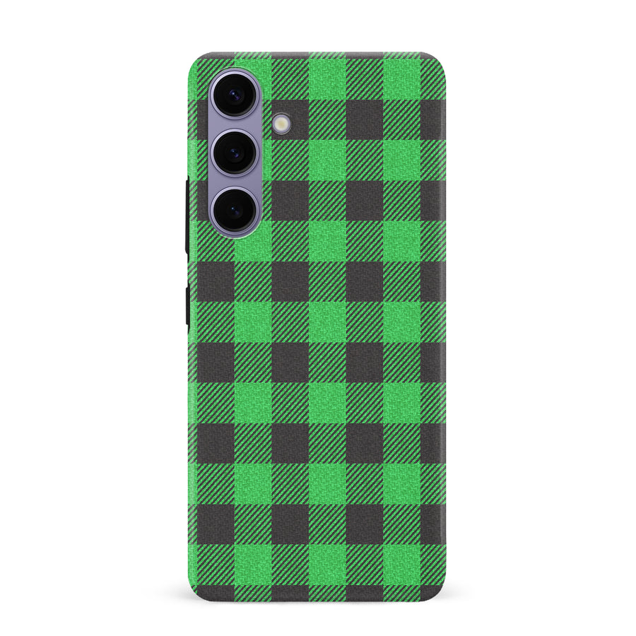 Samsung Galaxy S24 Plus Lumberjack Plaid Phone Case - Green