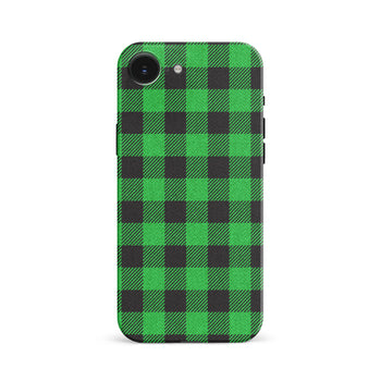 iPhone 16e Lumberjack Plaid Phone Case Green