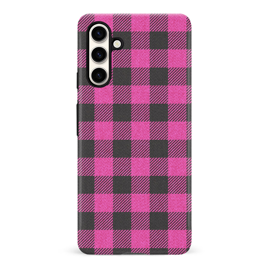 Samsung Galaxy S23 FE Lumberjack Plaid Phone Case - Pink