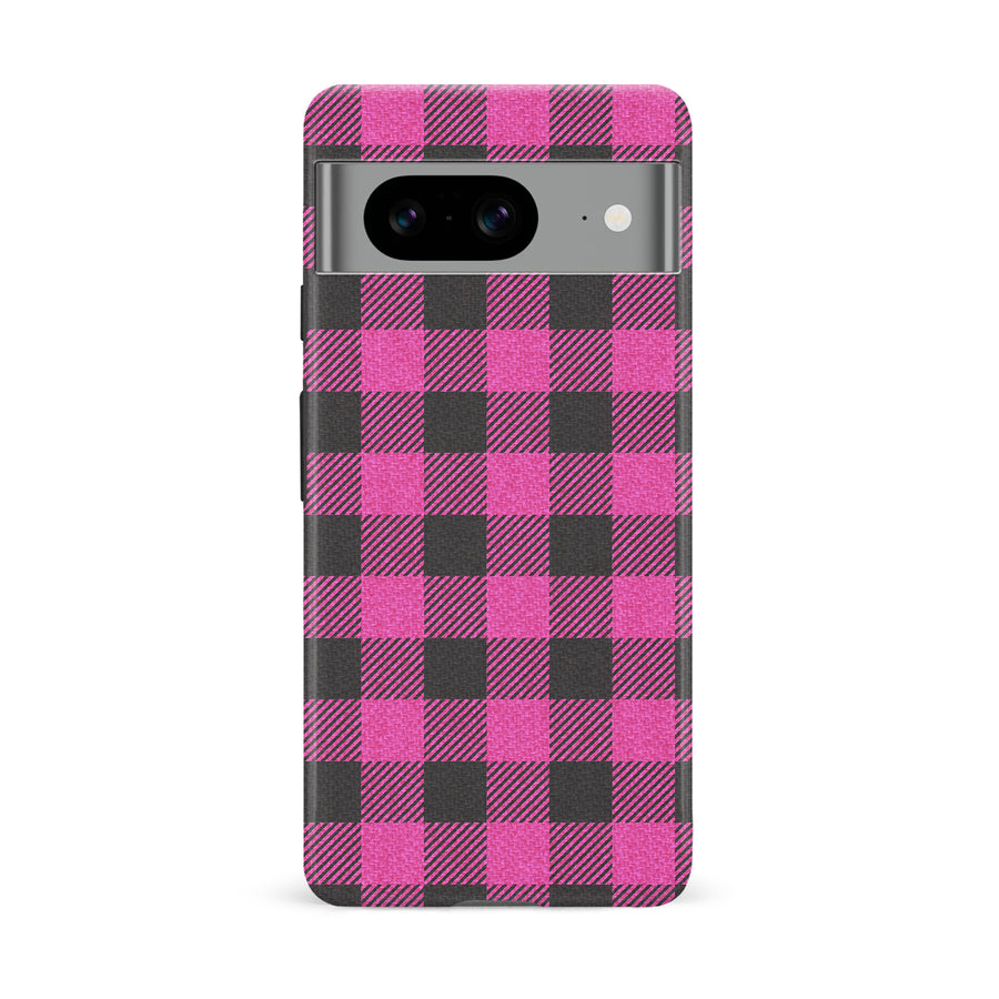 Google Pixel 8 Lumberjack Plaid Phone Case - Pink