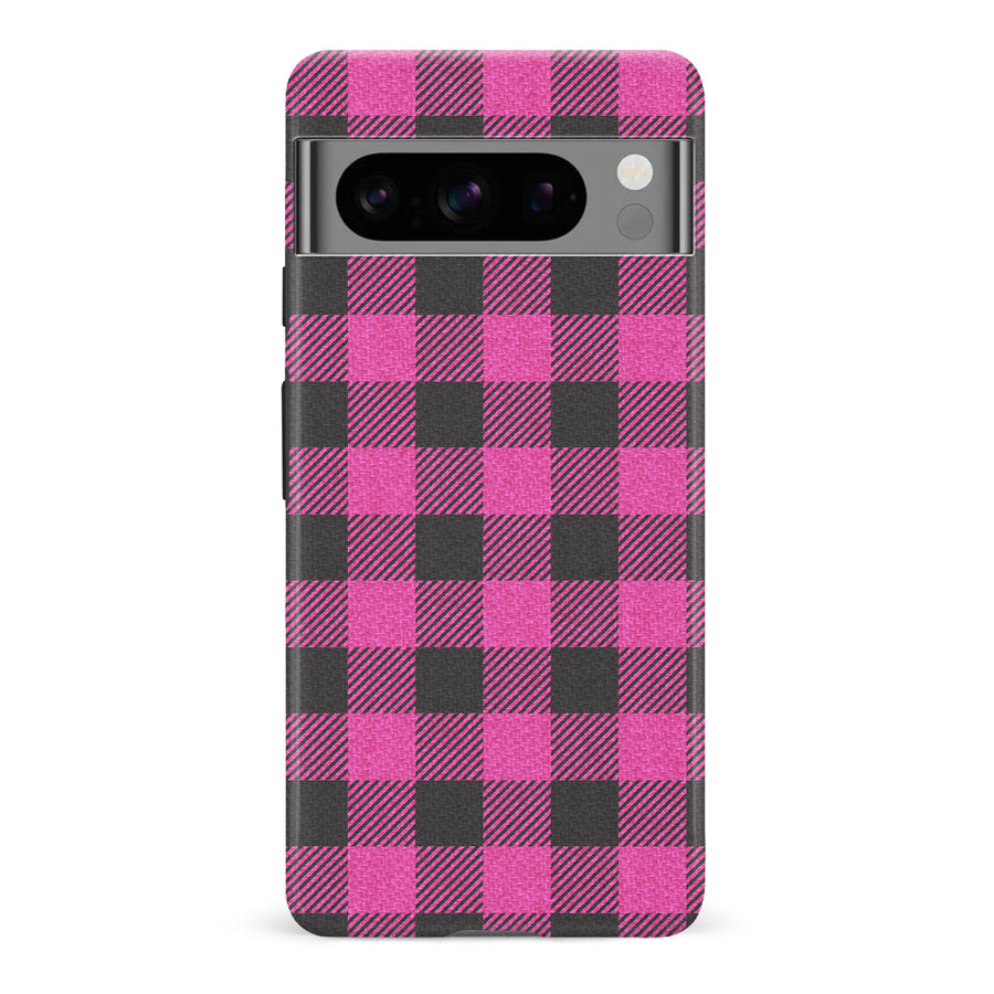 Google Pixel 8 Pro Lumberjack Plaid Phone Case - Pink