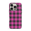 iPhone 16 Pro Lumberjack Plaid Phone Case - Pink