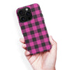 iPhone 16 Pro Max Lumberjack Plaid Phone Case - Pink
