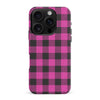 iPhone 16 Pro Max Lumberjack Plaid Phone Case - Pink