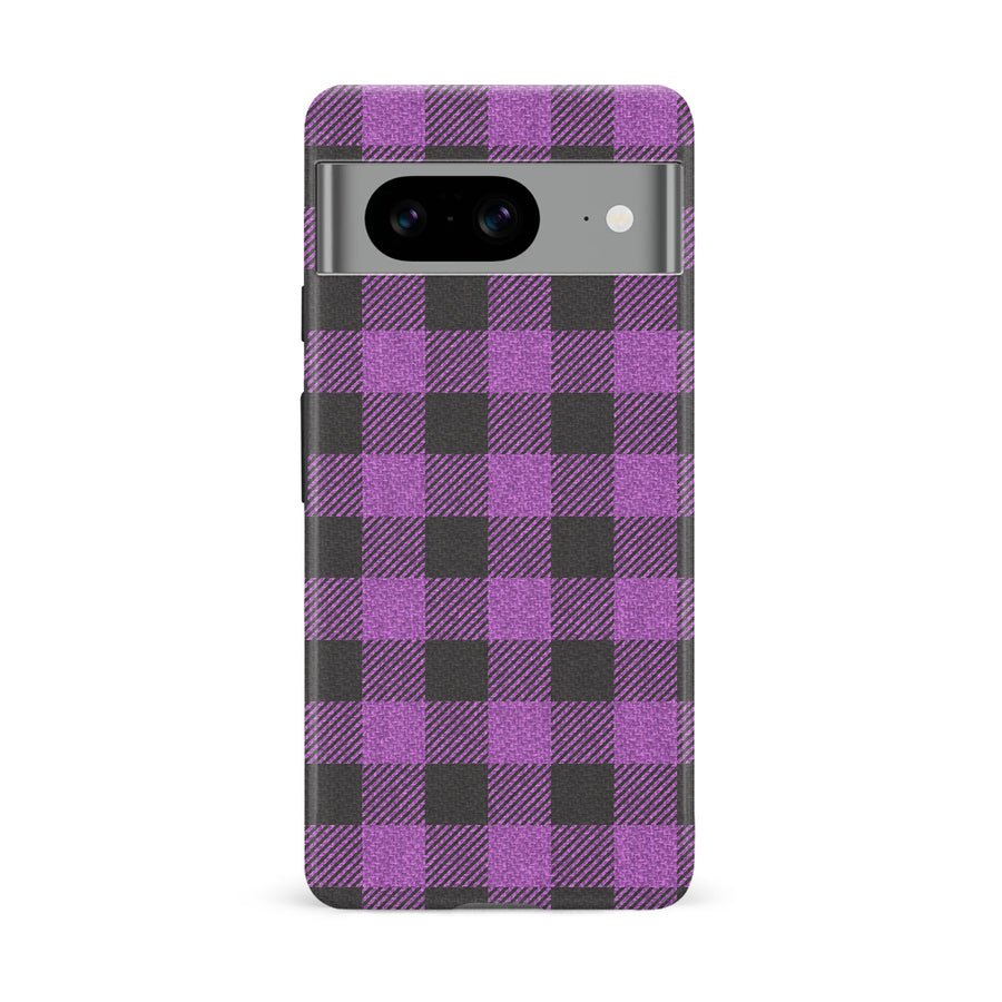 Google Pixel 8 Lumberjack Plaid Phone Case - Purple