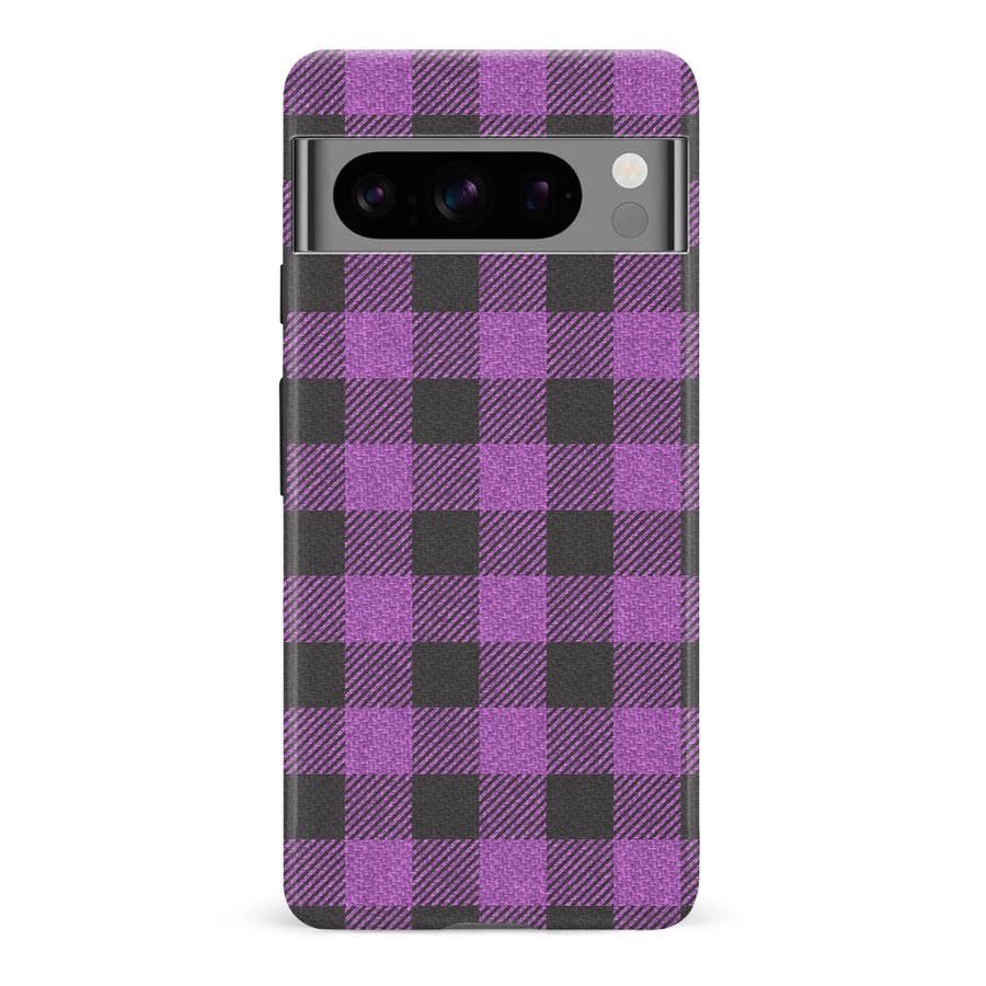 Google Pixel 8 Pro Lumberjack Plaid Phone Case - Purple