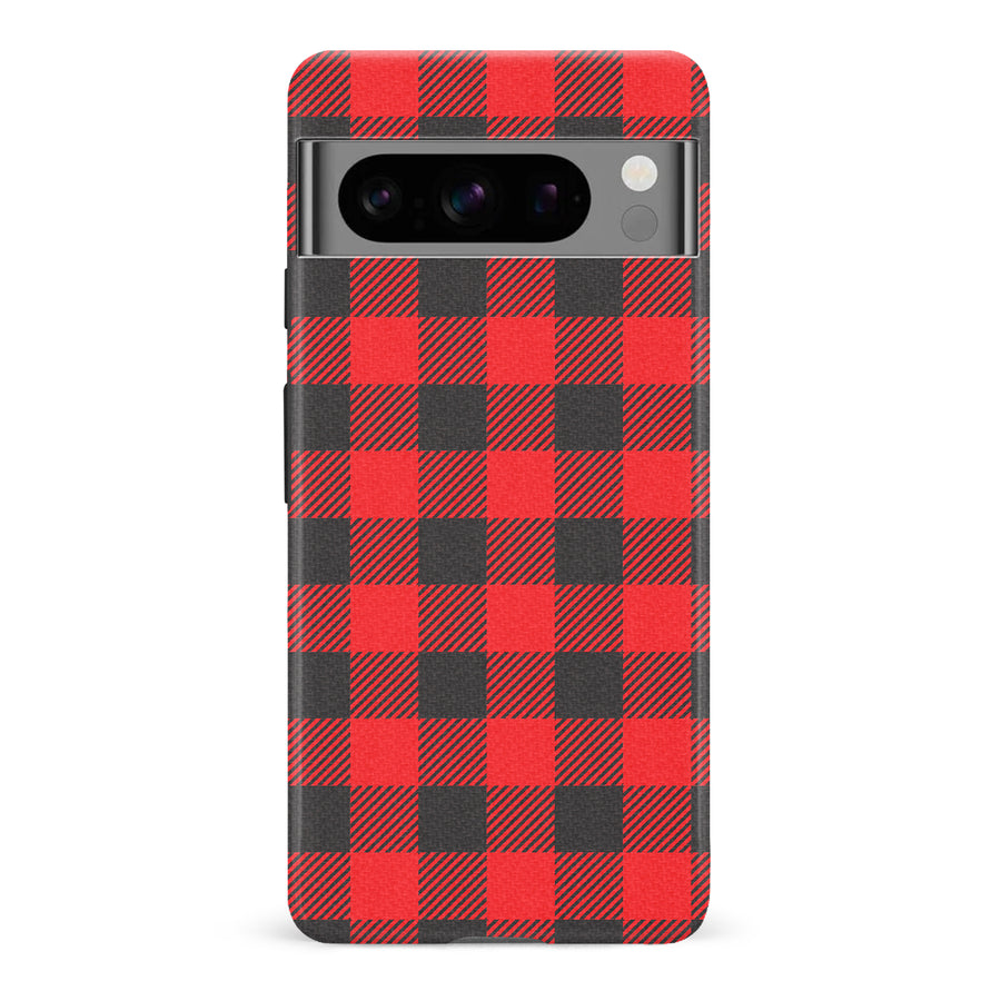 Google Pixel 8 Pro Lumberjack Plaid Phone Case - Red