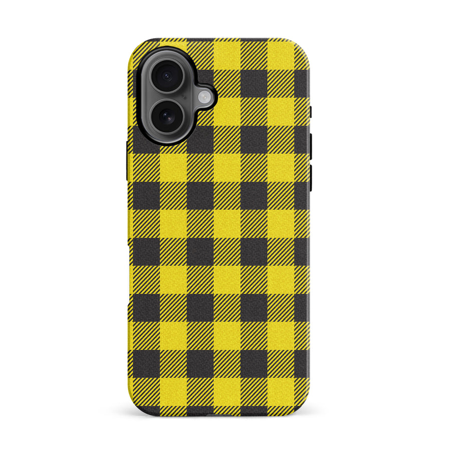 iPhone 16 Lumberjack Plaid Phone Case - Yellow