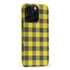 iPhone 16 Pro Max Lumberjack Plaid Phone Case - Yellow