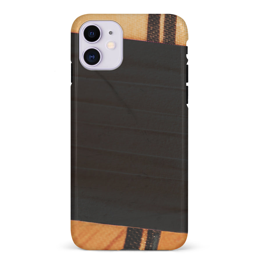 iPhone 11 Hockey Stick Phone Case - Black