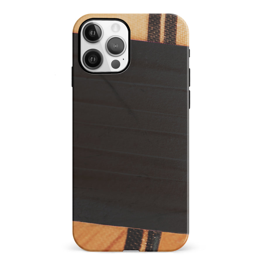 iPhone 12 Hockey Stick Phone Case - Black