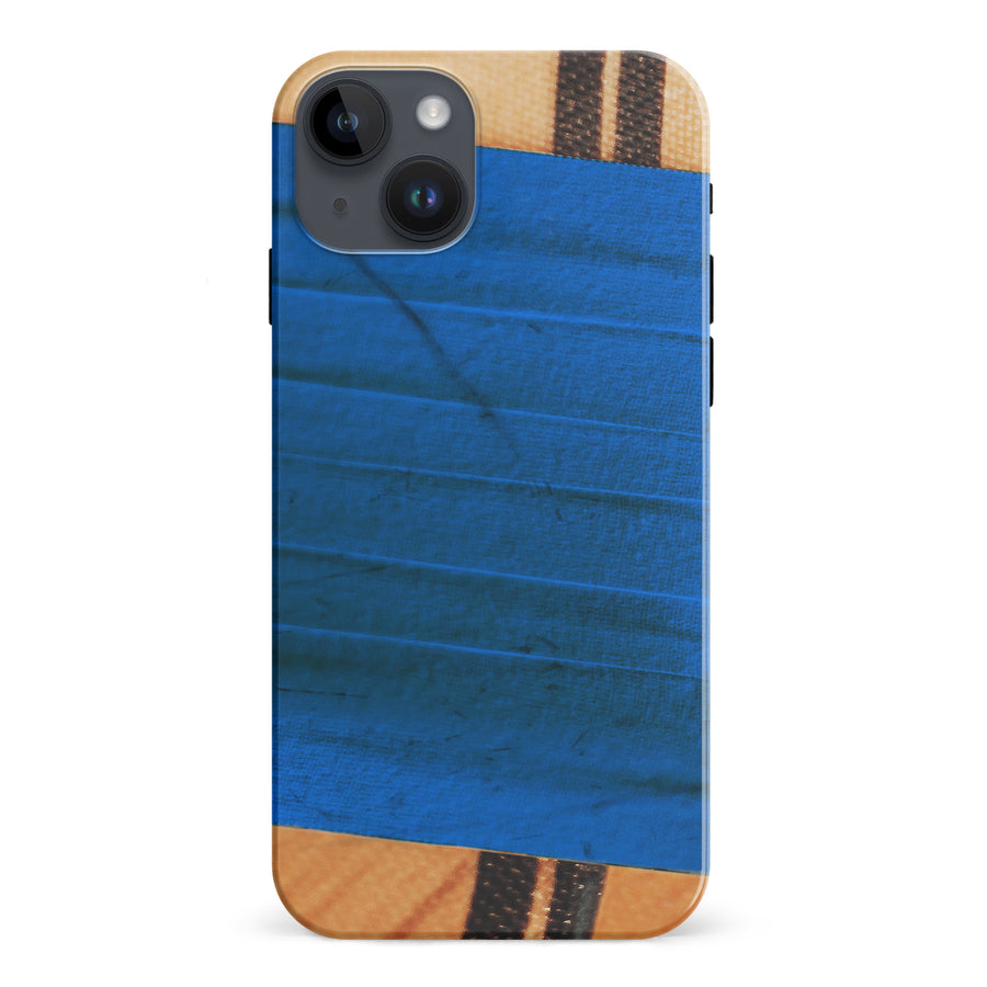 iPhone 15 Plus Hockey Stick Phone Case - Blue