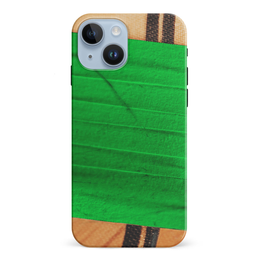 iPhone 15 Hockey Stick Phone Case - Green