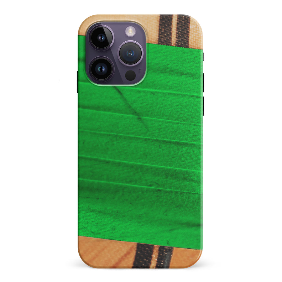 iPhone 15 Pro Hockey Stick Phone Case - Green