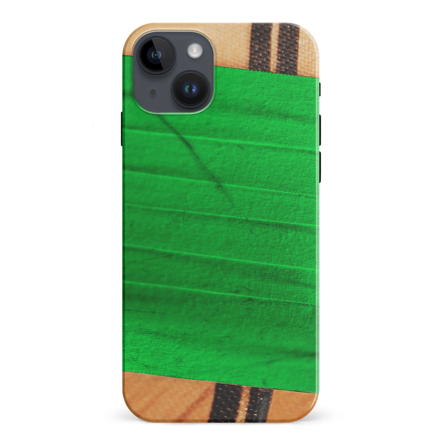 iPhone 15 Plus Hockey Stick Phone Case - Green