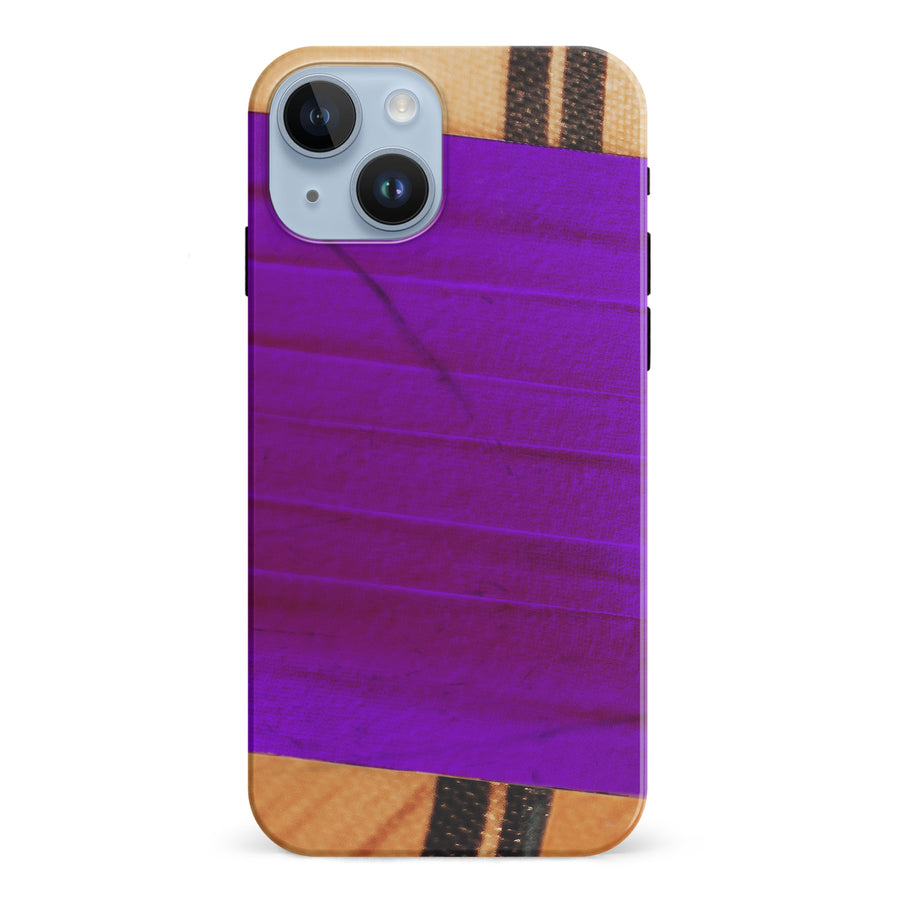 iPhone 15 Hockey Stick Phone Case - Purple