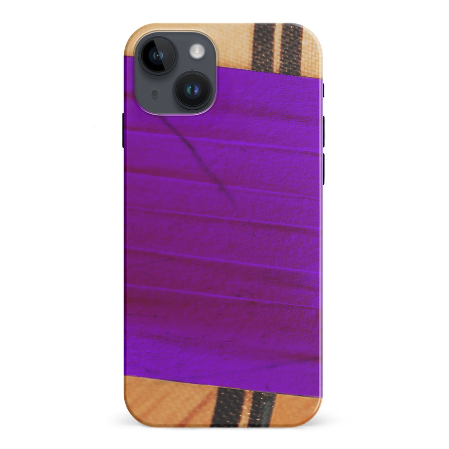 iPhone 15 Plus Hockey Stick Phone Case - Purple