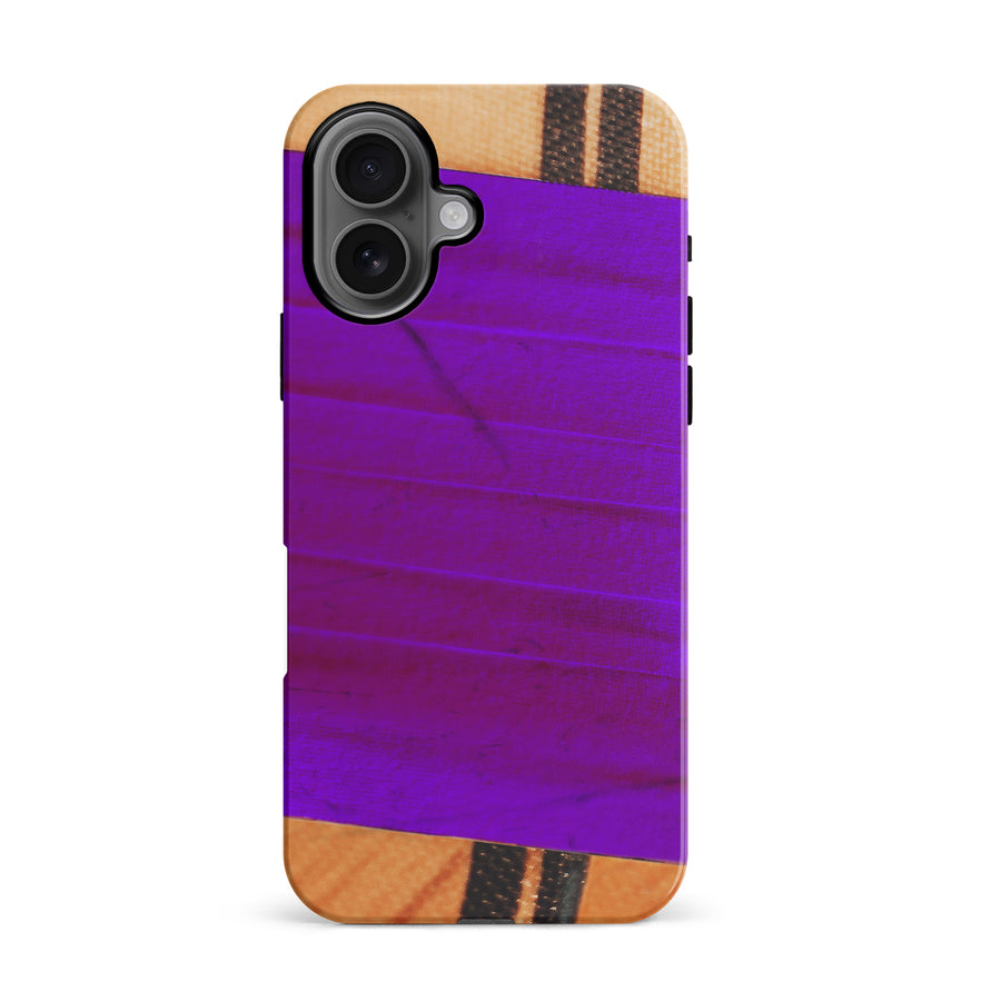 iPhone 16 Hockey Stick Phone Case - Purple