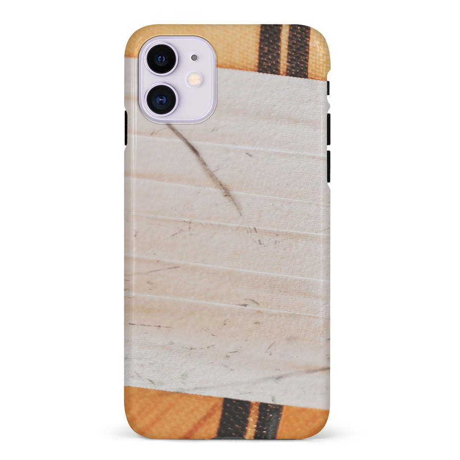 iPhone 11 Hockey Stick Phone Case - White