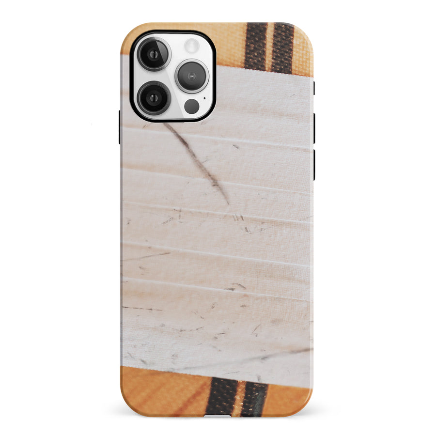 iPhone 12 Hockey Stick Phone Case - White
