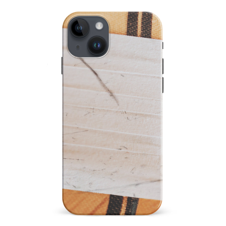 iPhone 15 Plus Hockey Stick Phone Case - White