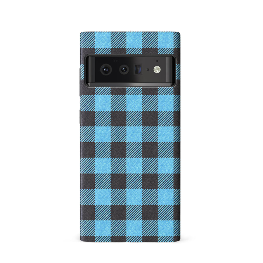 Google Pixel 6 Lumberjack Plaid Phone Case - Blue