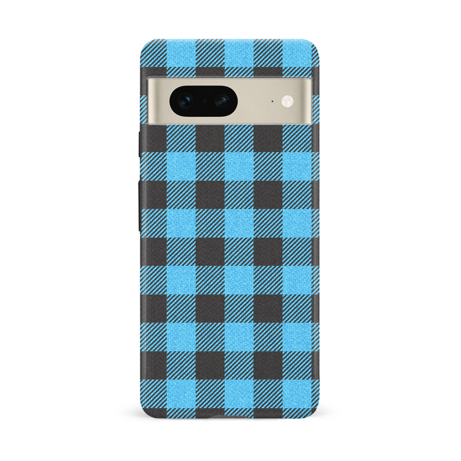 Google Pixel 7 Lumberjack Plaid Phone Case - Blue