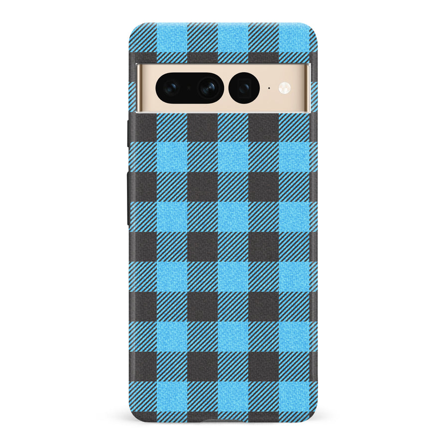 Google Pixel 7 Pro Lumberjack Plaid Phone Case - Blue