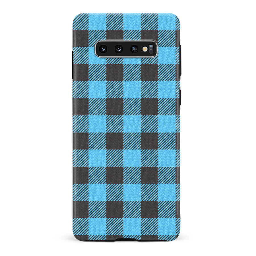 Samsung Galaxy S10 Lumberjack Plaid Phone Case - Blue