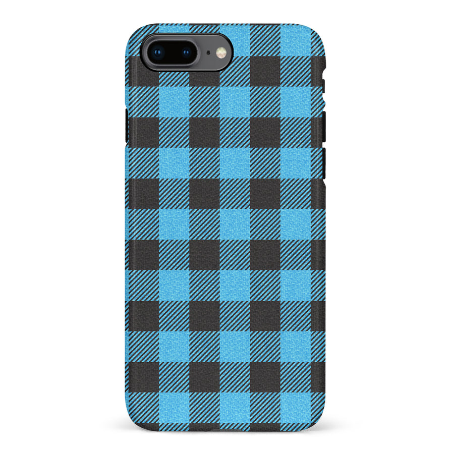 iPhone 8 Plus Lumberjack Plaid Phone Case - Blue
