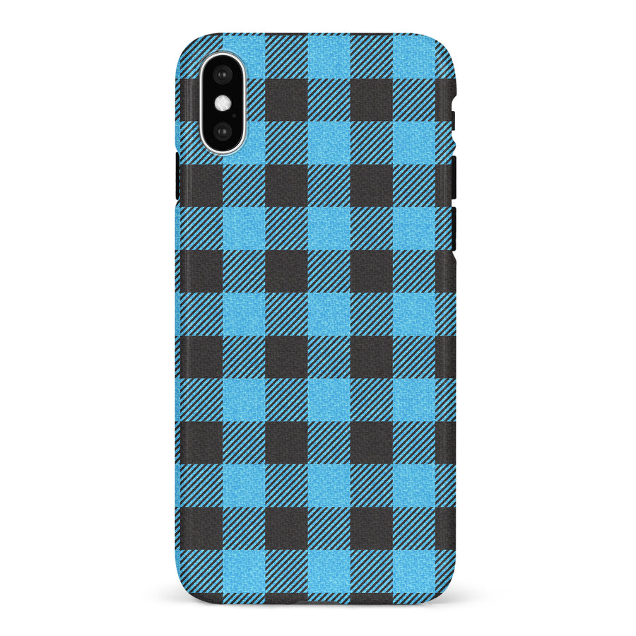 iPhone X/XS Lumberjack Plaid Phone Case - Blue