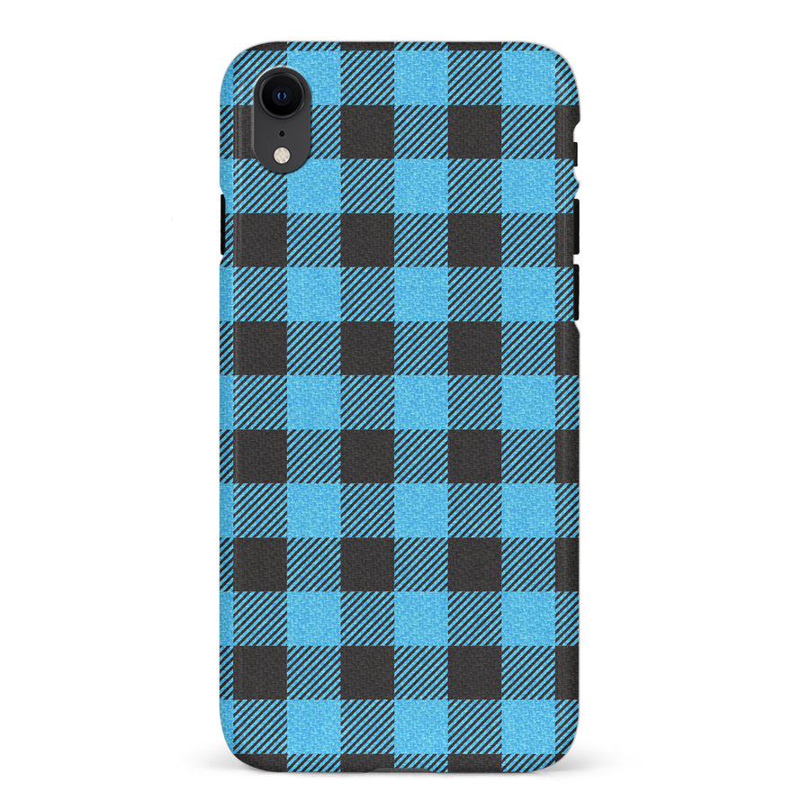 iPhone XR Lumberjack Plaid Phone Case - Blue