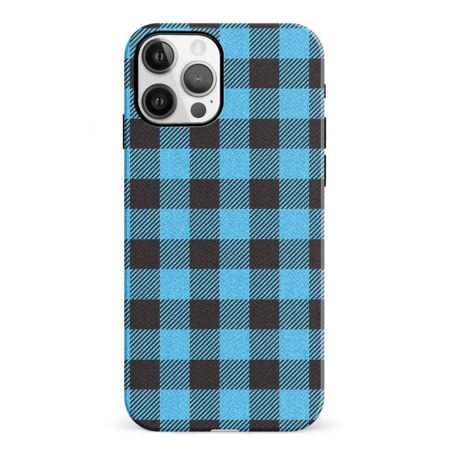 iPhone 12 Lumberjack Plaid Phone Case - Blue