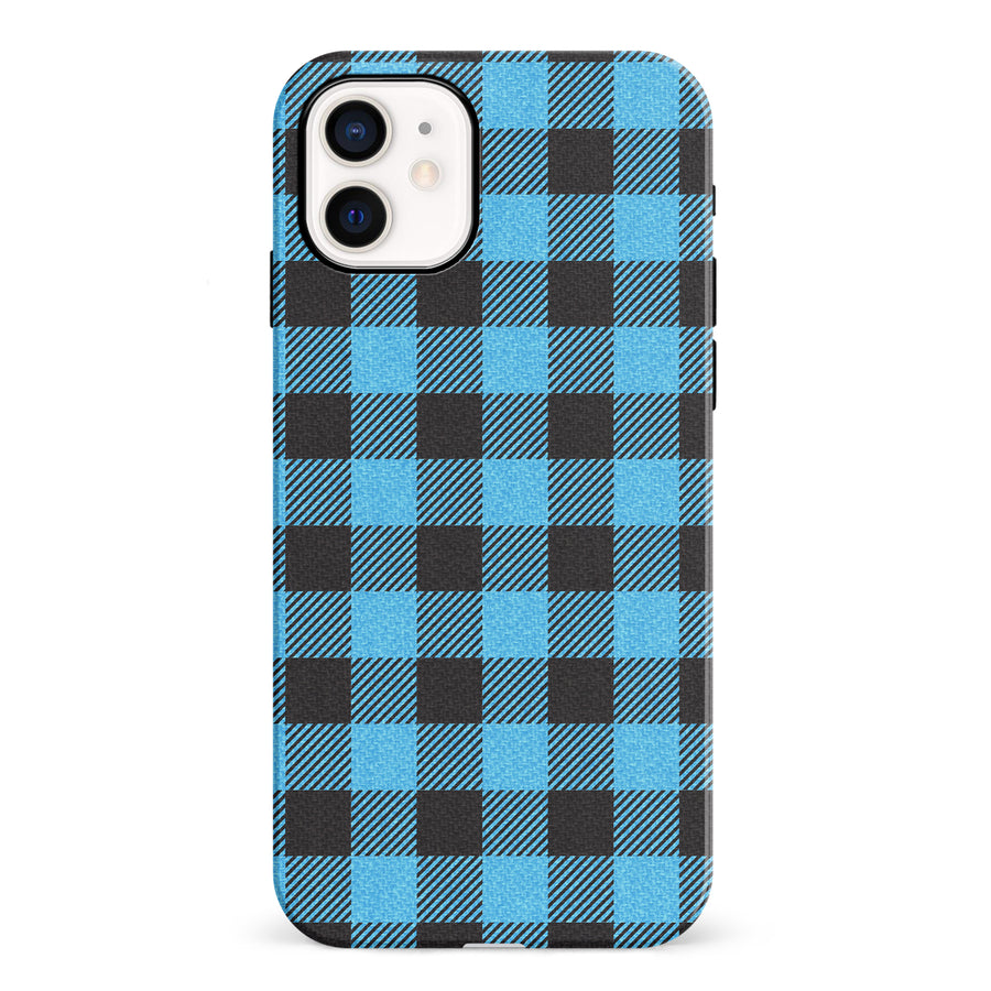 iPhone 12 Mini Lumberjack Plaid Phone Case - Blue