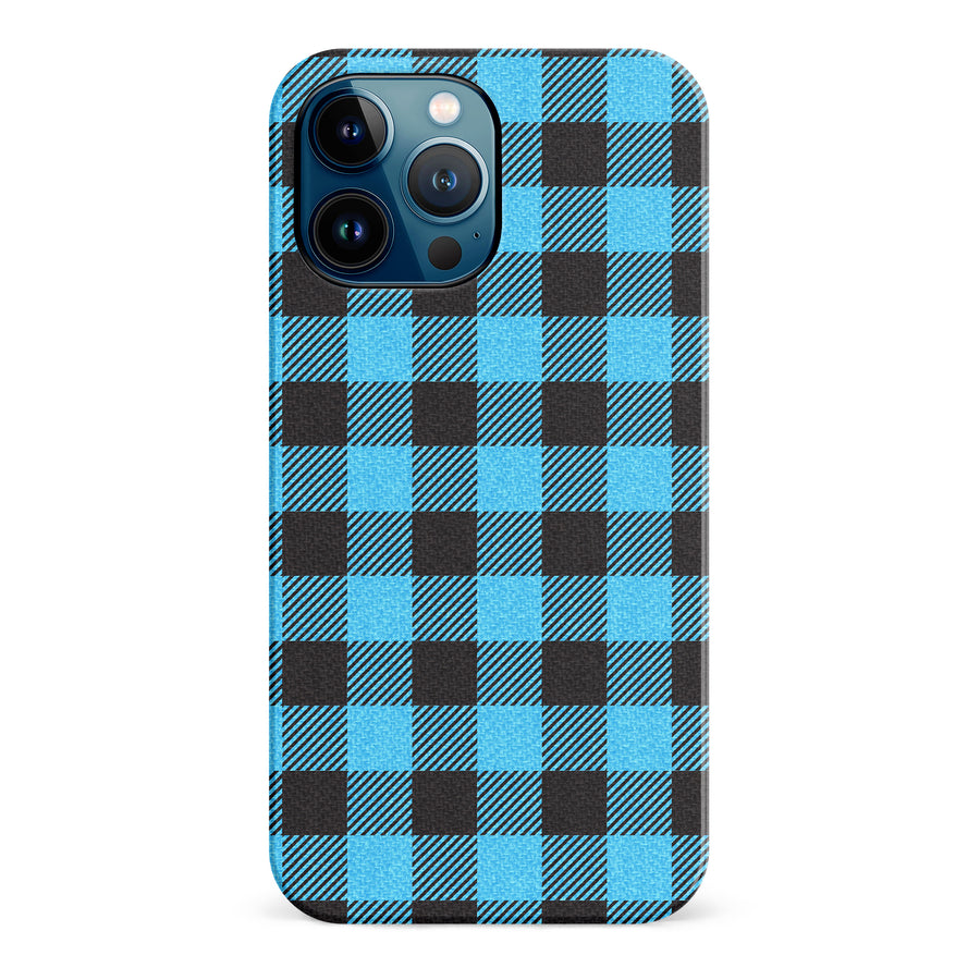 iPhone 12 Pro Max Lumberjack Plaid Phone Case - Blue