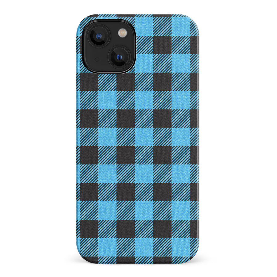iPhone 14 Lumberjack Plaid Phone Case - Blue