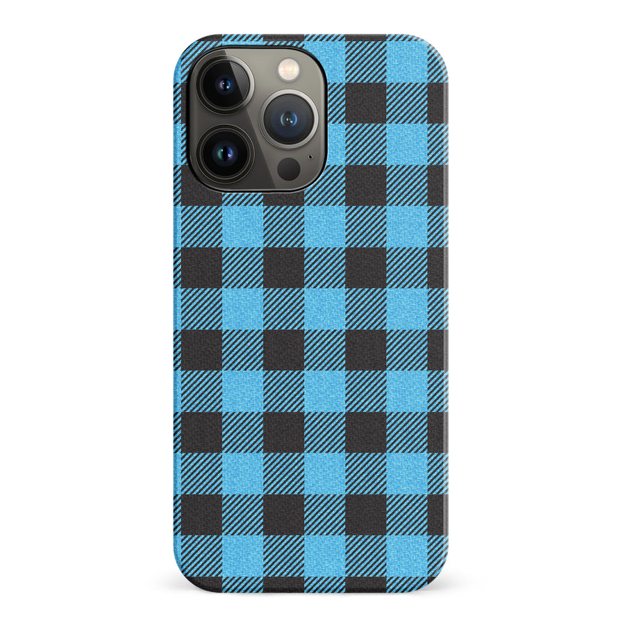 iPhone 14 Pro Lumberjack Plaid Phone Case - Blue