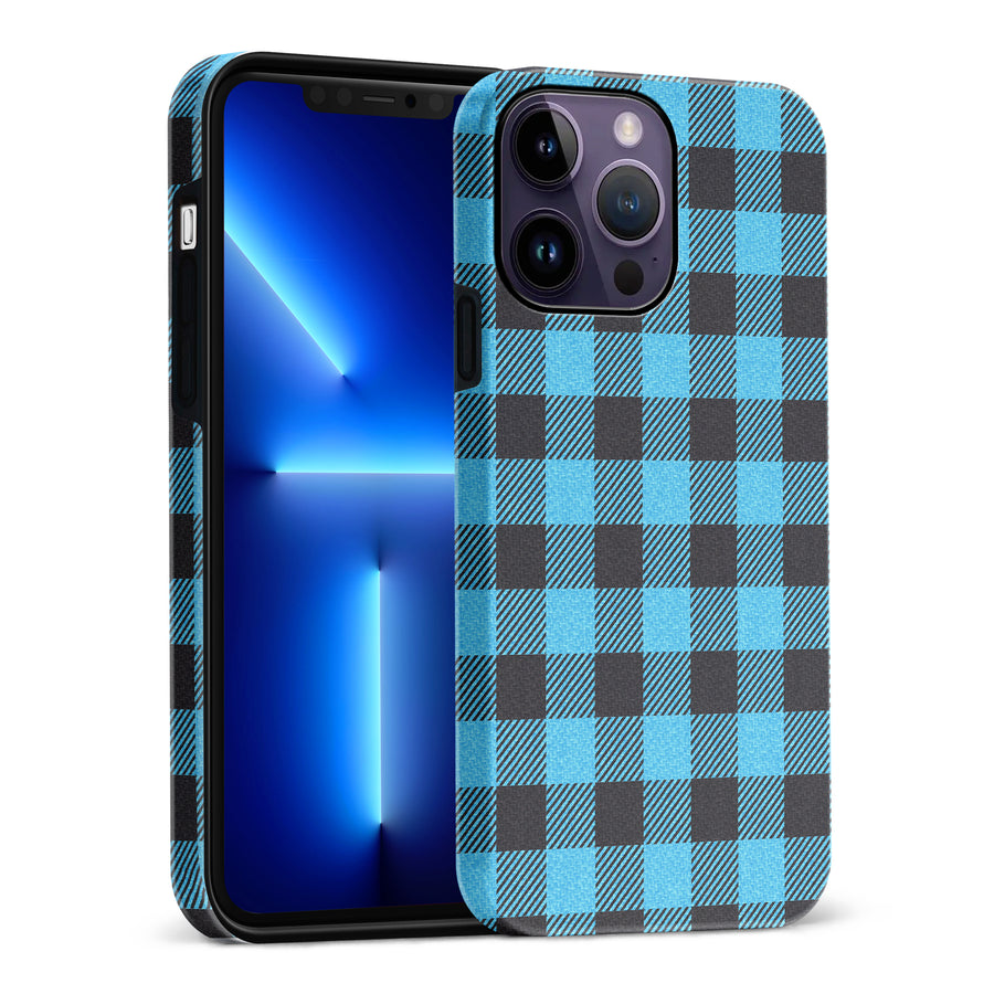 iPhone 14 Pro Max Lumberjack Plaid Phone Case - Blue