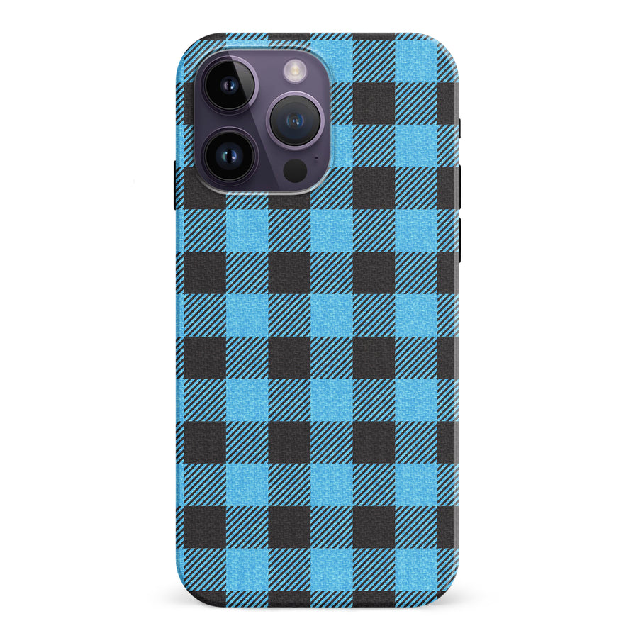 iPhone 15 Pro Lumberjack Plaid Phone Case - Blue