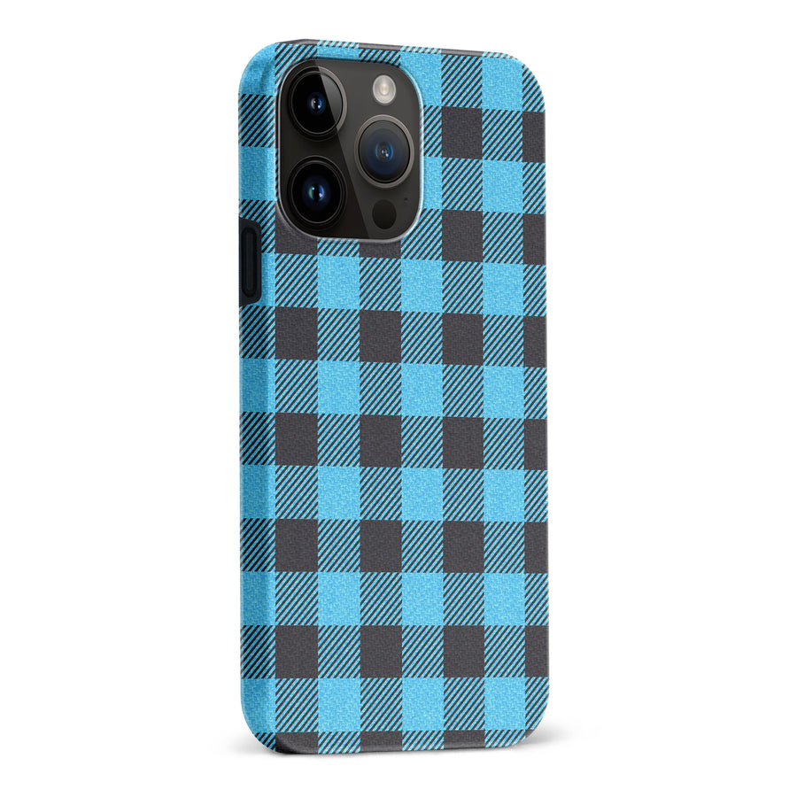 iPhone 15 Pro Max Lumberjack Plaid Phone Case - Blue