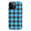 iPhone 15 Pro Max Lumberjack Plaid Phone Case - Blue