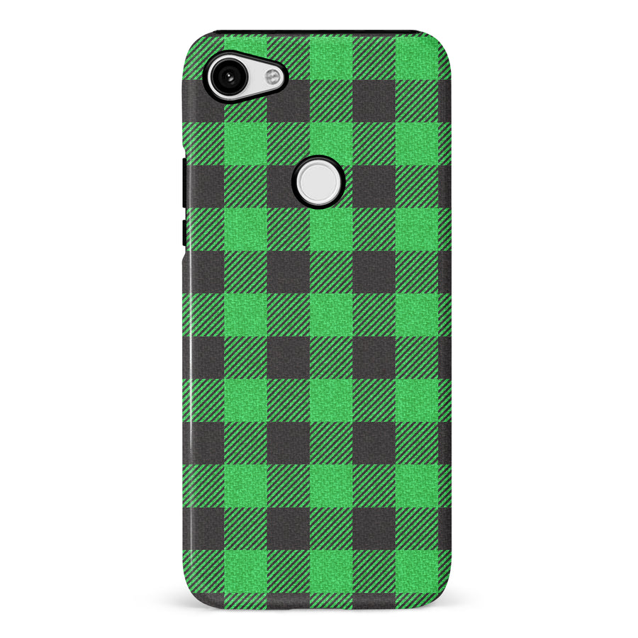 Google Pixel 3 XL Lumberjack Plaid Phone Case - Green