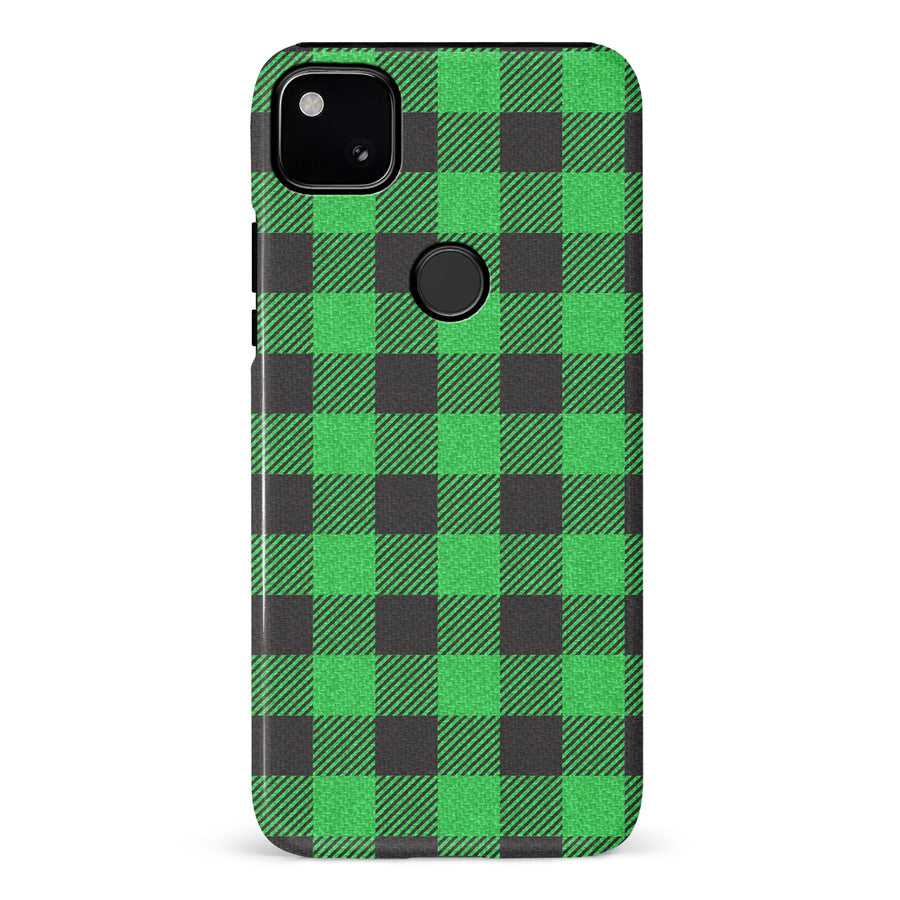 Google Pixel 4A Lumberjack Plaid Phone Case - Green